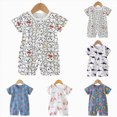 thumbnail image 4 of Kedxroy Unisex Baby Newborn Infant Romper for 3M 6M 9M 12M 18M 24M Clothes Short Sleeve Jumpsuit Onesie Bodysuit(Green,0-6 M), 4 of 4
