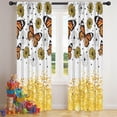 thumbnail image 5 of Blackout Kids Curtains,White Butterfly Flower Dot Pattern Childrens Insulated Curtains Set Of 2,Bedroom Essentials,Toddler Room Decor 42"x84", 5 of 5