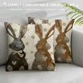 thumbnail image 3 of Qinduosi Easter Polka Dot Bunny Pillow Covers Inch Spring Easter Rabbit Linen Throw Pillow Case Cushion Cover for Sofa Couch Home Decor, 3 of 5