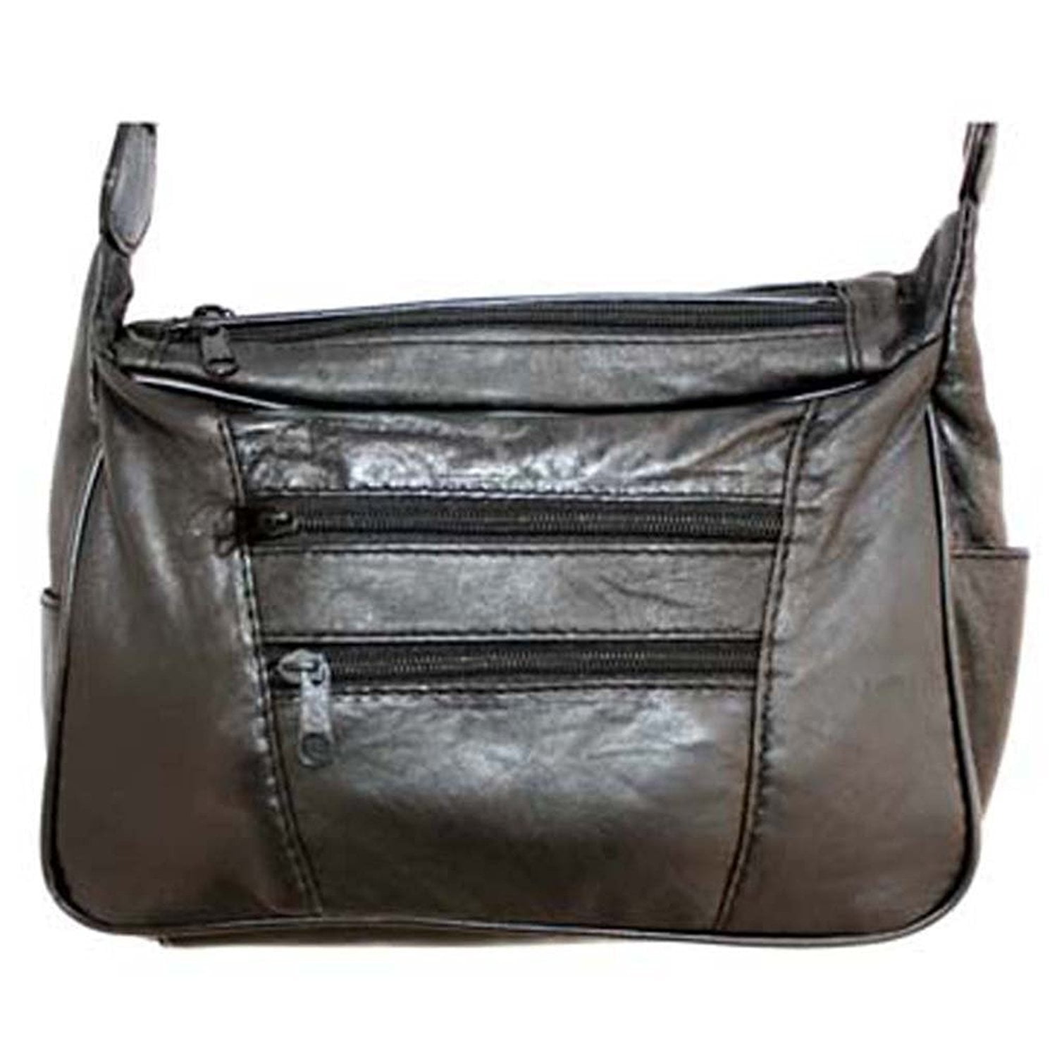 Silver Fever Leather Shoulder Multi-Purpose Ewast-West Handbag ...