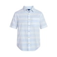 thumbnail image 3 of George Men's & Big Men's Modern Fit Poplin Button Up Shirt with Short Sleeves, Sizes XS-5XL, 3 of 5