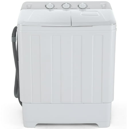2 In 1 Semi-Automatic 30 lbs Capacity Twin Tubs Washing Machine Laundry Washer