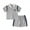 Grey, variant on Hienoo Toddler Boys Summer Outfits Casual Short Sleeve Polo Shirt Shorts Set, Sizes 3-4T