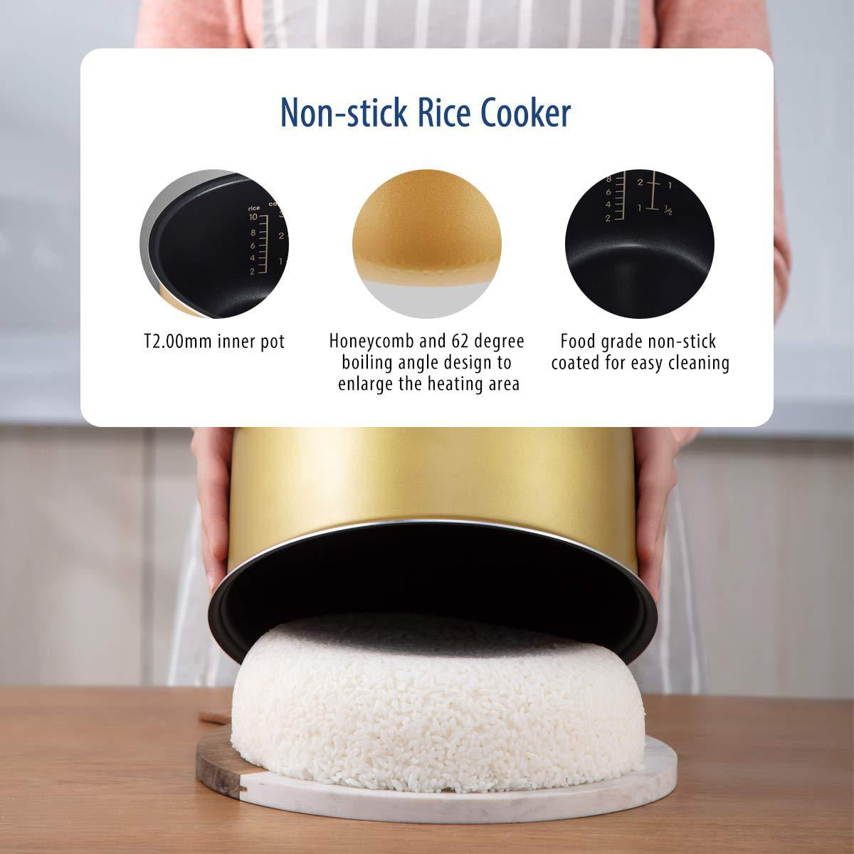 COMFEE' 5.2Qt Asian Style Programmable All-in-1 Multi Cooker, Rice 