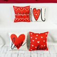 thumbnail image 4 of Valentines Day Pillow Covers 16x16 Inch Love Heart Red Pillowcases Valentine''s Day Decorative Throw Pillow Covers Lovely Home Decor for Sofa Couch Set of 4, 4 of 6