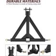 thumbnail image 3 of Garvee 3-Point 2" Receiver Hitch Adapter, Category 1 Tractor Tow Drawbar, Quick-Hitch Ready, 2-Pack, 3 of 7