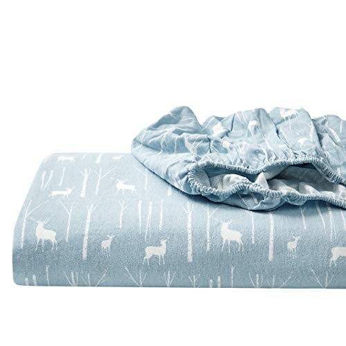 Eddie Bauer - King Sheets, Cotton Flannel Bedding Set, Brushed for Extra Softness, Cozy Home Decor (Birch Forest, King)