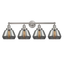 616-4W-SN-G173 Innovations Lighting Fulton - 4 Light Bath Vanity In Modern Style-10 Inches Tall and 33.5 Inches Wide-Brushed Satin Nickel Finish-Light