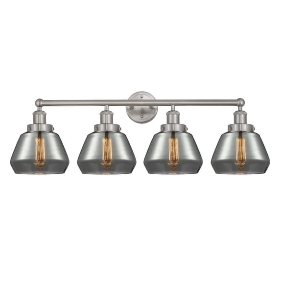 616-4W-SN-G173 Innovations Lighting Fulton - 4 Light Bath Vanity In Modern Style-10 Inches Tall and 33.5 Inches Wide-Brushed Satin Nickel Finish-Light
