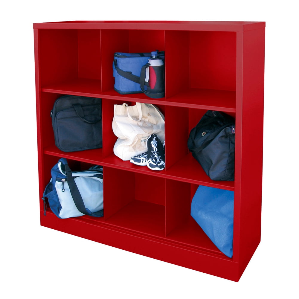 Cubby 46 in. x 52 in. Red 9-Cube Organizer