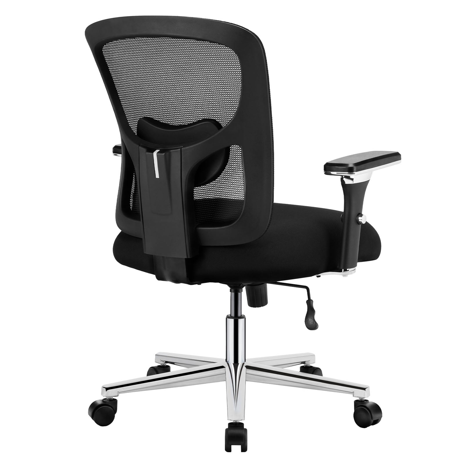 MAYEERTY Ergonomic Office Chair, Comfort Home Office Task Chair, Lumbar Support Computer Chair with Flip-up Arms, Black
