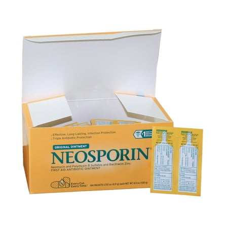 Neosporin First Aid Antibiotic 0.9 Gram Individual Packet Ointment 400 IU - 3.5 mg - 5,000 IU / Gram Strength , 144 Ct
