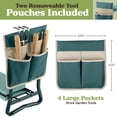 thumbnail image 6 of Pure Garden Foldable Garden Kneeler and Stool with Tool Pouches (Green), 6 of 10