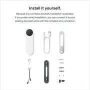 Google Nest Doorbell (Battery) - Video Doorbell Camera - Wireless Doorbell Security Camera - Snow