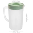 thumbnail image 2 of 1Pcs Water Pitcher for Juice Container Square Green Transparent PP with Easy Cleaning and Lid, 2 of 5
