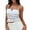 White, variant on Musuos Women Summer Camisoles Contrast Color Layered Ruffles Spaghetti Strap Crop Tops Streetwear
