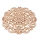 thumbnail image 1 of Apliques de flores talladas en madera redonda, elegantes apliques para gabinetes, sin pintar. Talla L, 1 of 9