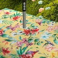 thumbnail image 4 of Outdoor Umbrella Tablecloth with Umbrella Hole for Oval Table Floral Patio Table Cloth with Zipper-60x84 inch, 4 of 6