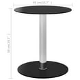 thumbnail image 4 of vidaXL Coffee Table Black 40 cm Tempered Glass, 4 of 4