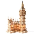 thumbnail image 1 of Kit de maquetas de madera Rowood Big Ben con rompecabezas 3D para adultos, 1 of 9