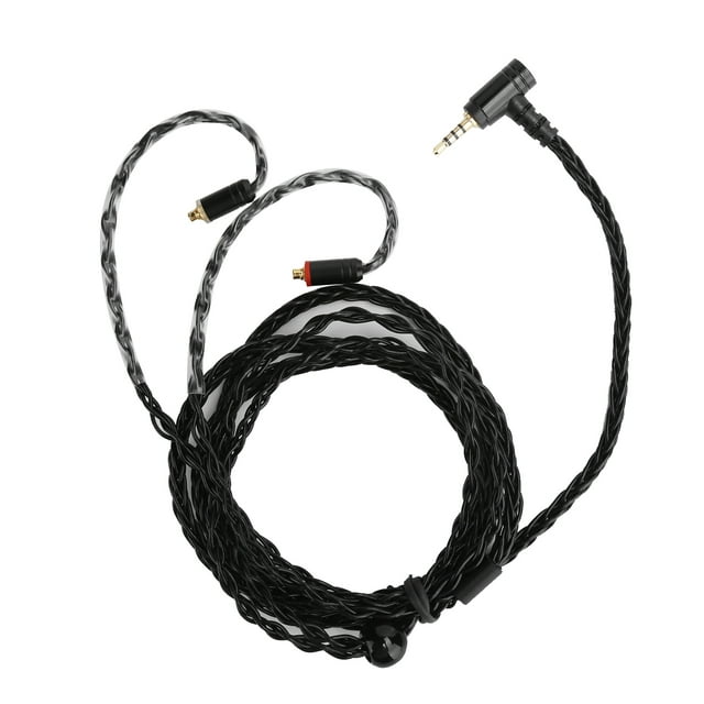 Cable plateado de 25 núcleos, Cable de Audio mejorado OFC para conector MMCX para Shure SE215Black 2,5, cabezal equilibrado