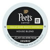 New Peet's House Blend Decaf Coffee K-Cups, 22/Box , Each