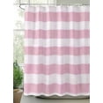 thumbnail image 2 of Fsddascl Pink Striped Shower Curtain Set - 48" x 72" Washable Bathtub Curtain with 12 Hooks, Farmhouse Vintage Stripes Waterproof Fabric Stall Shower Curtains for Bathroom/Bathtub Décor, 2 of 6
