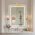 thumbnail image 5 of JIOABL LED Bathroom Mirror 36"x 48" with Stepless Dimmable Wall Mirrors with Anti-Fog, Vanity Mirror with 3 Color Modes, Shatter-Proof, Bathroom Mirror with LED Lights, 5 of 10
