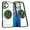 Green, variant on Cover for iPhone 16 Case with Ring Holder Magnetic Black Compatible with Magsafe Wireless Charger iPhone 16 Phone Case Clear Shockproof Rugged (Dark Blue)