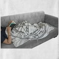 thumbnail image 6 of Occult Soft Flannel Fleece Throw Blanket, Minimalist Magic with Dated Shape and Motif Old in New Art Print, Cozy Plush for Indoor and Outdoor Use, 70" x 90", Black White, by Ambesonne, 6 of 6