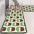 thumbnail image 2 of Kitchen Rugs Sets Of 2,Cute Green Hedgehog Pattern Anti Fatigue Kitchen Mat Rugs Non Slip Washable,Decorative Kitchen Floor Mats for Kitchen,Sink,Laundry,17"x47"+17"x47", 2 of 5