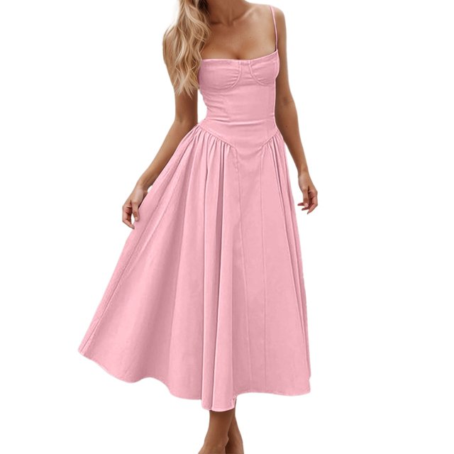 Robe Décontractée Flatteuse pour Femmes - Couleur Unie, Polyester/Spandex, Printemps/été/automne, S-TTTG