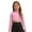 Pink, variant on Kids Girls Long Sleeves Solid Color Crop Top Shirt for Dancing Workout Gymnastic 6-14 A Black 6