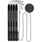 Nadex Secure Counterfeit Pen Attaches to Counter, (Gold for Real - Black for Fake), Detect Counterfeit Bills - 4 Pen, 1 Base