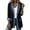 a01Black, variant on Women's Ribbed Knit Patchwork Denim Jackets with Pockets Long Sleeve Rolled Cuff 1 Button Color Block Longline Cardigan Outerwear Green XXL