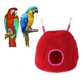 thumbnail image 5 of Barhoo Large Winter Warm Bird Nest House Parrots Bird Bed Cage Hanging Plush Hut for African Grey Lovebird Cockatiel Conure Soft Cozy Hideout Stress Relief Sleeping Nest Easy Clean Cage Accessory, 5 of 5