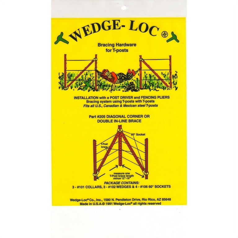 WedgeLoc 205 Corner/Inline Brace Set For Steel Fence Posts, 52 OFF