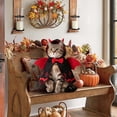 thumbnail image 7 of Halloween Pet Bat Cape Costume, Red Devil Wing & Horn Vampire Outfit, Funny Cosplay Holiday Clothes for Small Medium Dogs Cats, 7 of 7
