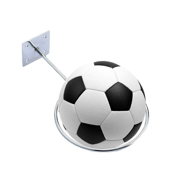 WHAMVOX 4pcs Iron Wall Mount Sports Ball Rack Display Ball Holder for Basketball Soccer Football Volleyball Exercise Ball Medicine Ball (Silver)