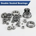 thumbnail image 5 of Uxcell 10-Pack MF115ZZ Flanged Ball Bearing, 5x11x4mm Metal Sealed Chrome Steel for Wheelbarrow, 5 of 6