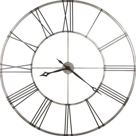 Howard Miller Stockton 49" Gallery Wall Clock in Brushed Aged Nickel