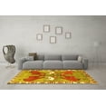 thumbnail image 3 of Ahgly Company Machine Washable Indoor Rectangle Persian Yellow Traditional Area Rugs, 5' x 7', 3 of 4