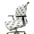 thumbnail image 6 of Ambesonne Eyes Office Chair Cover Stretchable High Back, Doodle Eyes with Eyelashes, Seafoam and White, 6 of 6