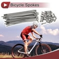 thumbnail image 2 of Juego de 20 radios de bicicleta 13G 85mm radios de rueda de bicicleta acero inoxidable 304 tono plateado, 2 of 7