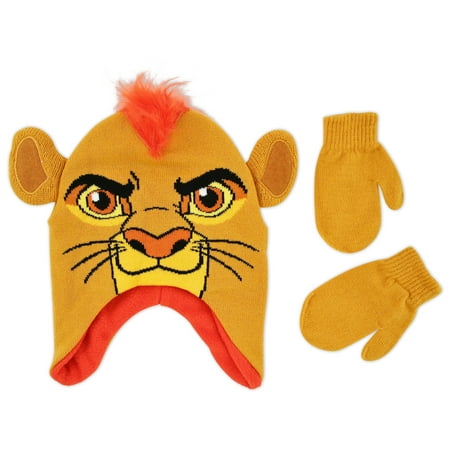 Disney The Lion Guard Kion Character Hat and Mitten Cold Weather Set, Toddler Boys, Age 2-4