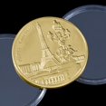 thumbnail image 2 of Monedas conmemorativas chapadas en oro de la Torre Eiffel de París, monedas de oro, colección de monedas de plata, monedas conmemorativas artesanalesPlataCN Deng Xun unisex, 2 of 2