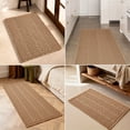 thumbnail image 6 of BULULOM Runner Rug, Herringbone Waffle Bathroom Rugs Non Slip Washable Super Absorbent Quick Dry, Farmhouse Long Bath Mat, 72"x24" Khaki, 6 of 11