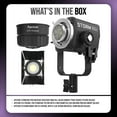 thumbnail image 7 of Aputure STORM 80c 80W Tunable Color Compact Point Source Black Fixture Bundle with Aputure CF4 Fresnel for Storm 80c Fixture and Aputure CF4 Barn Doors Black (3 Items), 7 of 7