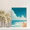 thumbnail image 2 of Toile Murale Couple Marchant sur la Plage 15,75 X 11,81 Pouces, 2 of 8