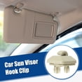 thumbnail image 2 of Unique Bargains 4 Pcs Car Sun Visor Clip Plastic Sun Visor Hook Clip Sun Visor Clip Retainer Fit for Audi Beige, 2 of 6